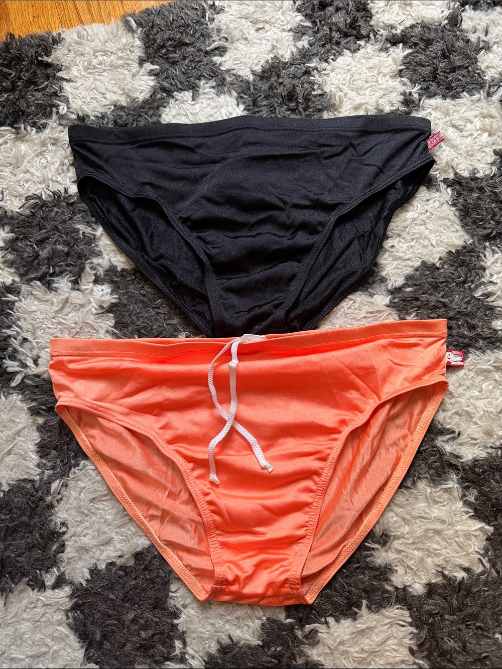 aussieBum Classic Original Mens Swim Briefs Bundle Size L - Black & Orange Lot